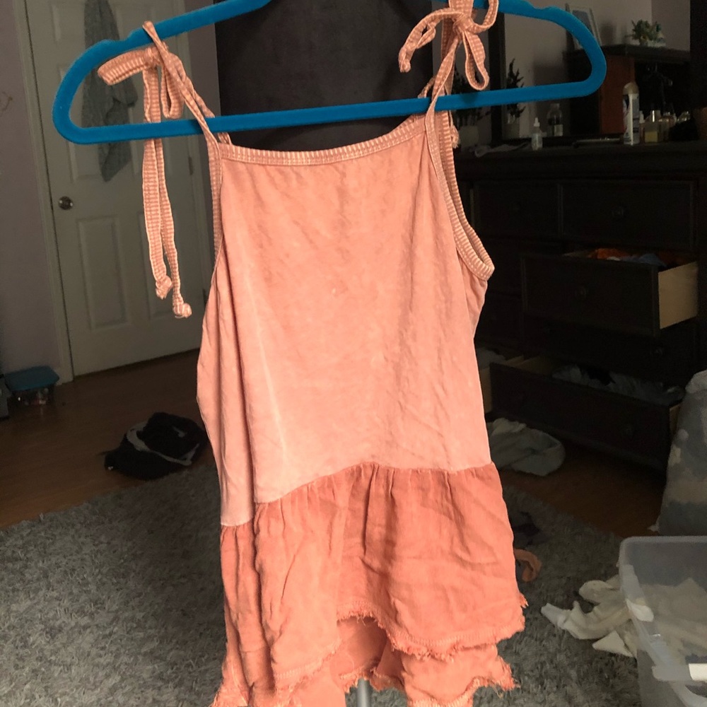 Light orange altard state flowy tank tie straps